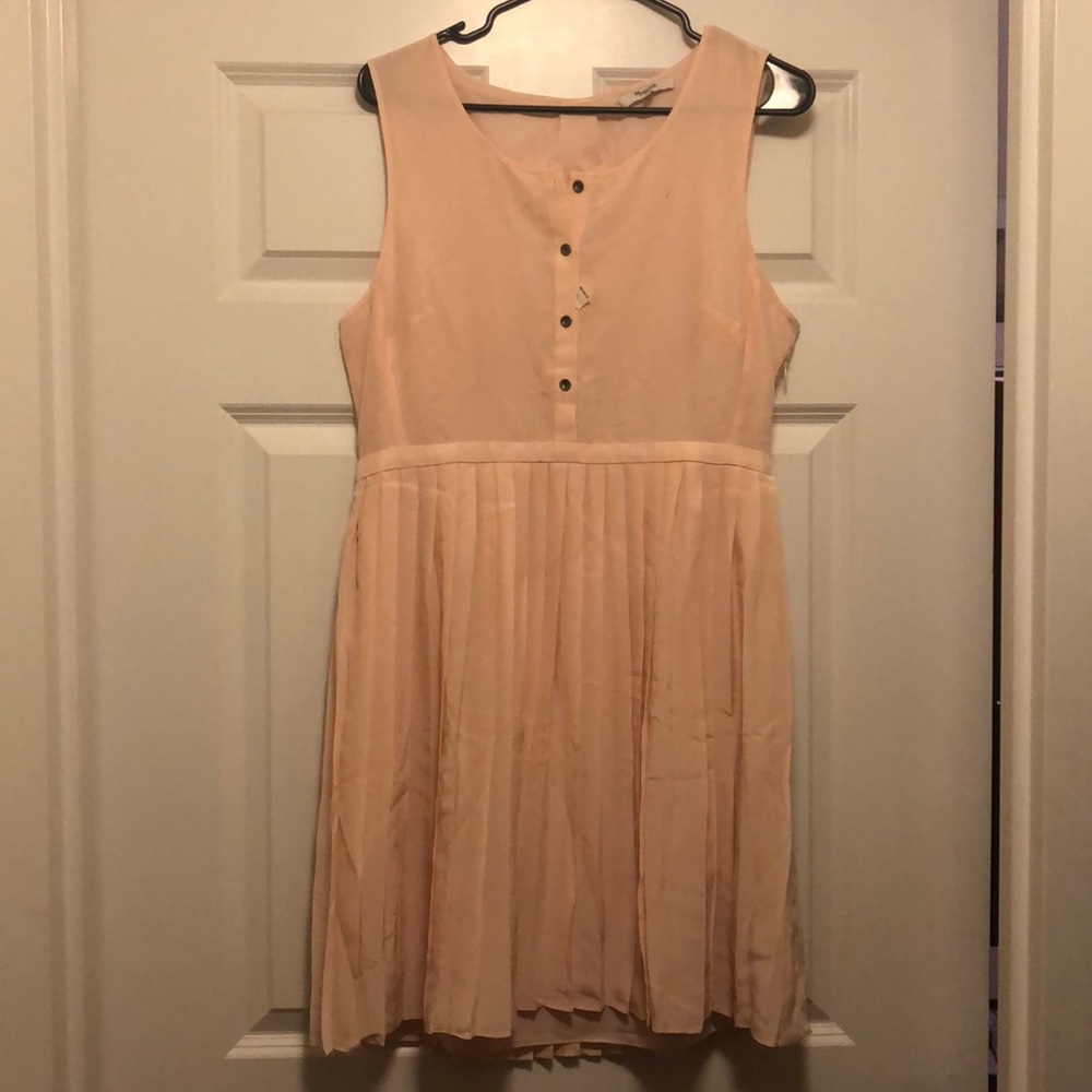 Madewell Silk Pleated Shirtdress